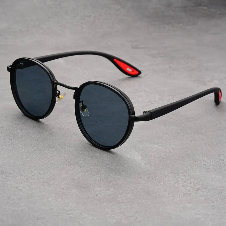NoirGlow - Ochelari de Soare Circulari Luxe Eclipse