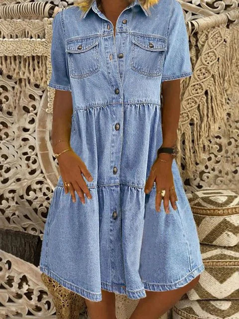 Ludmiła - Rochie Din Denim Boho