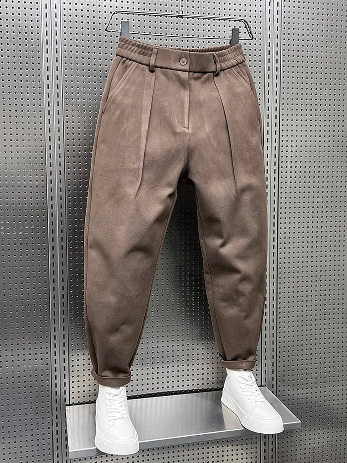 Mathieu - Pantaloni Eleganți cu Model Marmorat