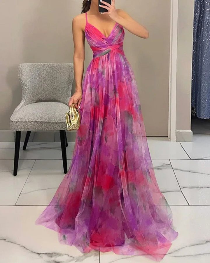 Tunika - Rochie Maxi Cu Imprimeu Floral