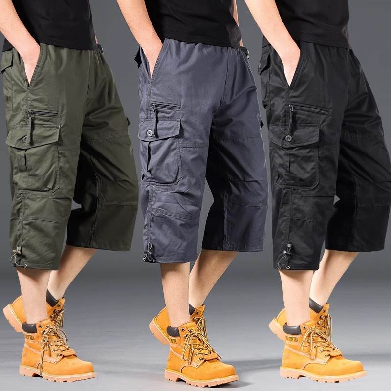 Esman - Pantaloni Scurți Cargo cu Talie Elastică
