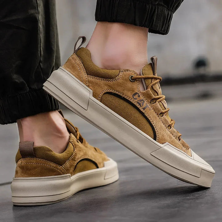 Atherton - Adidași Casual Din Piele de Căprioară cu șireturi