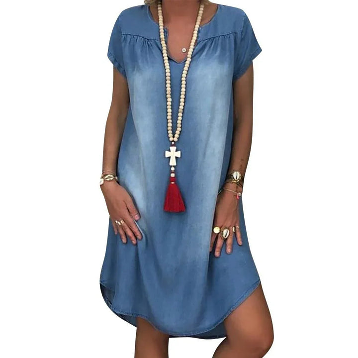 Alicja - Rochie Casual Din Denim Pentru Vară