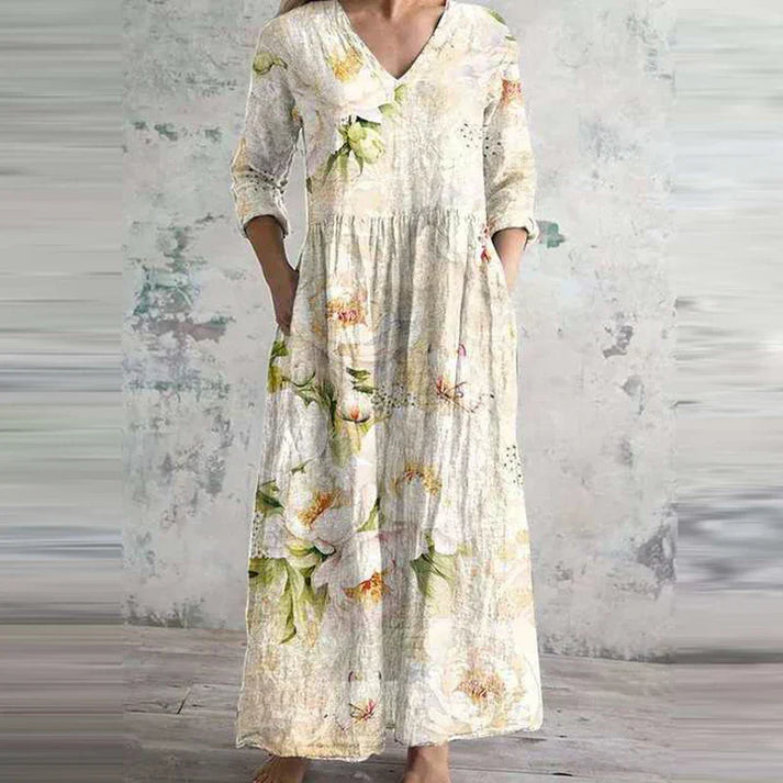 Kiana - Rochie Elegantă de Vară Cu Model Floral