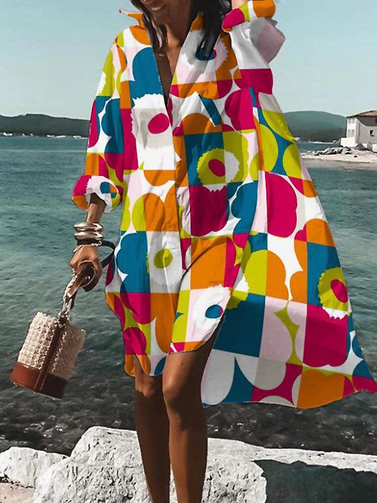Calogera - Rochie Cămașă Elegantă Cu Croială Lejeră