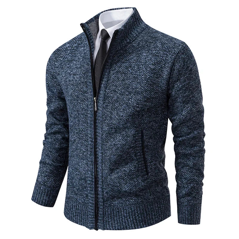 Yitzhak - Cardigan Tricotat Casual cu Guler în Picioare