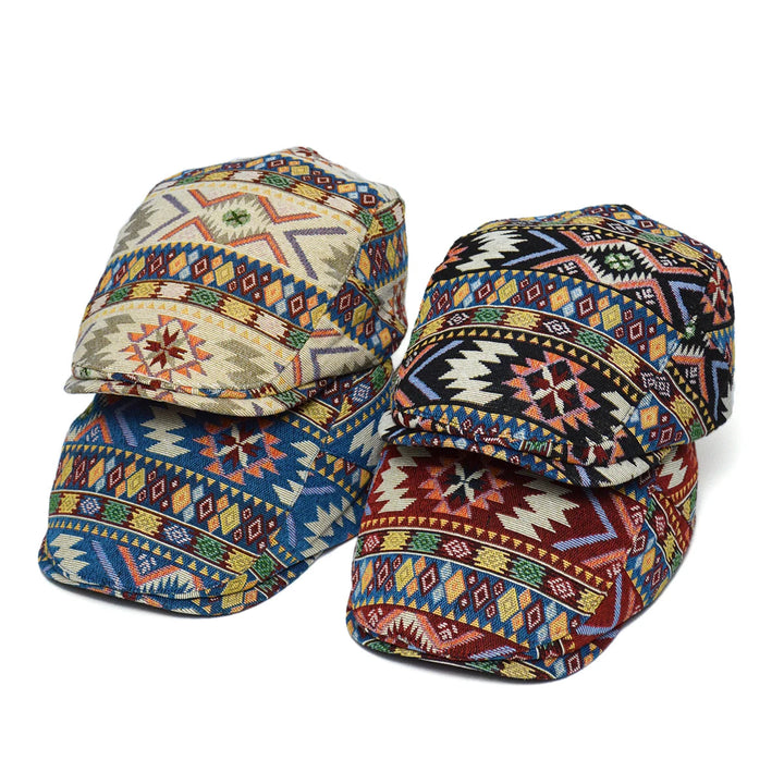 TribalMuse - Beretă Colorată Cu Proiectare Geometric