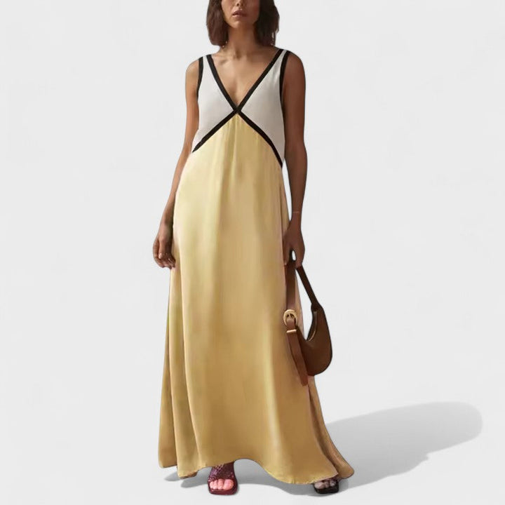 Vida - Rochie Lungă Elegantă Fără Mâneci