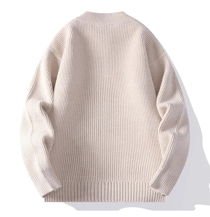 Jorje – Cardigan Din Tricot Cu Nervuri, Cu Fermoar