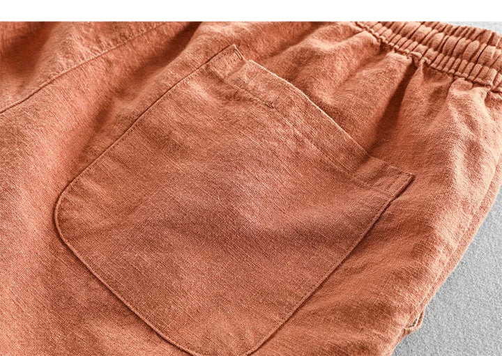 Leo - Pantaloni Scurți Casual Din In