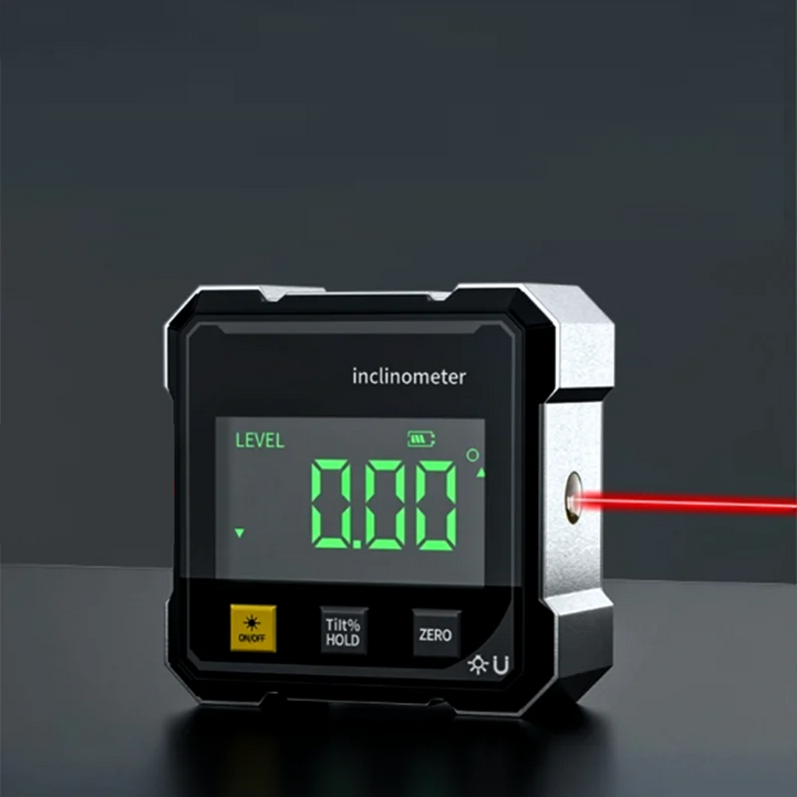 AngleMaster - Inclinometru Digital Magnetic cu Laser Din Mătase