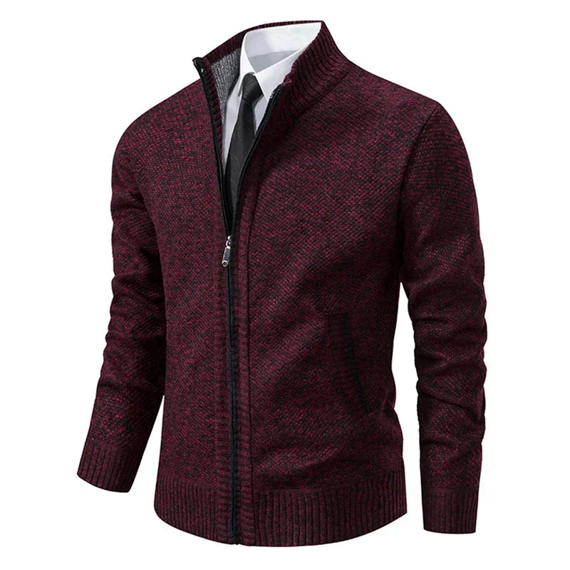Yitzhak - Cardigan Tricotat Casual cu Guler în Picioare