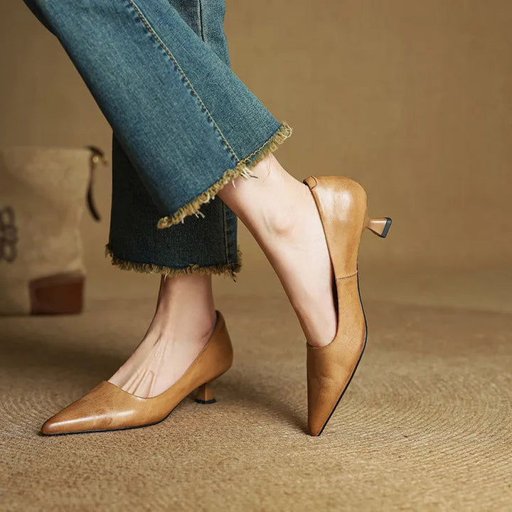 Samra – Pantofi cu Toc Din Piele Naturală
