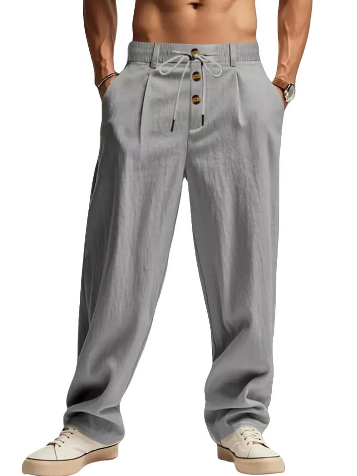 Gencio - Pantaloni Din in Cu Croială Lejeră