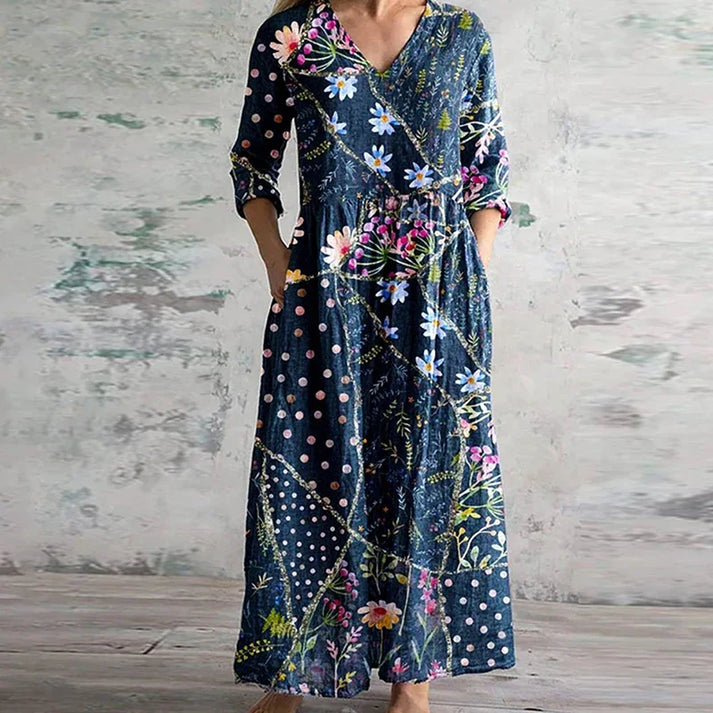 Kiana - Rochie Elegantă de Vară Cu Model Floral