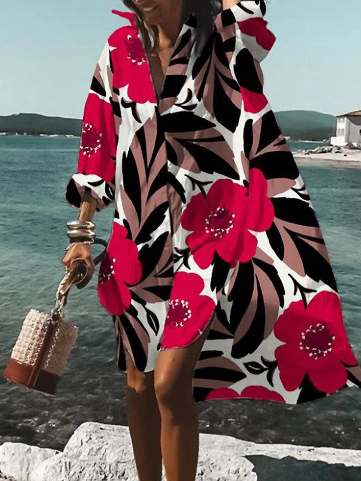 Calogera - Rochie Cămașă Elegantă Cu Croială Lejeră
