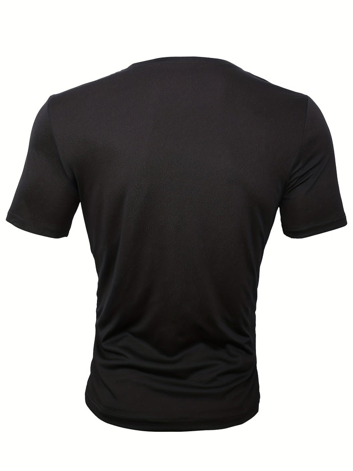 Pantazis - Tricou Eleganță Cu Guler Rotund și Imprimeu Grafic