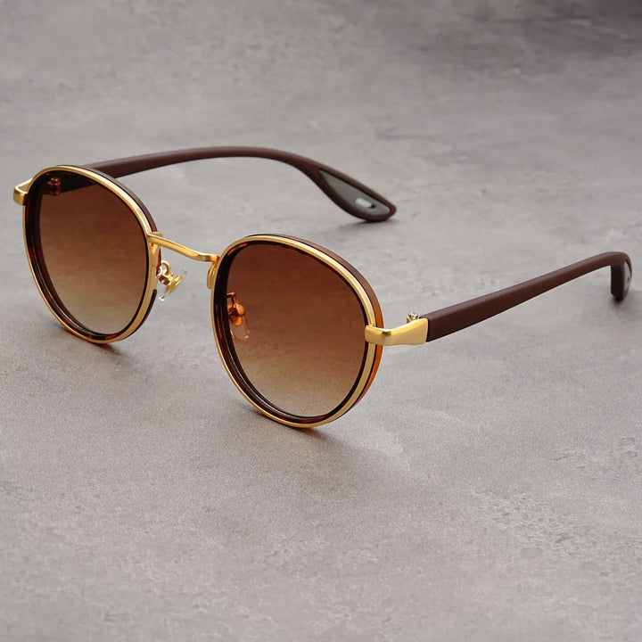 NoirGlow - Ochelari de Soare Circulari Luxe Eclipse