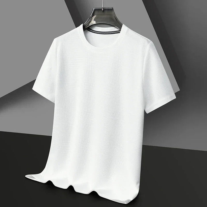 Sajid - Tricou Cu Guler Rotund Și Mâneci Scurte Cu Textură