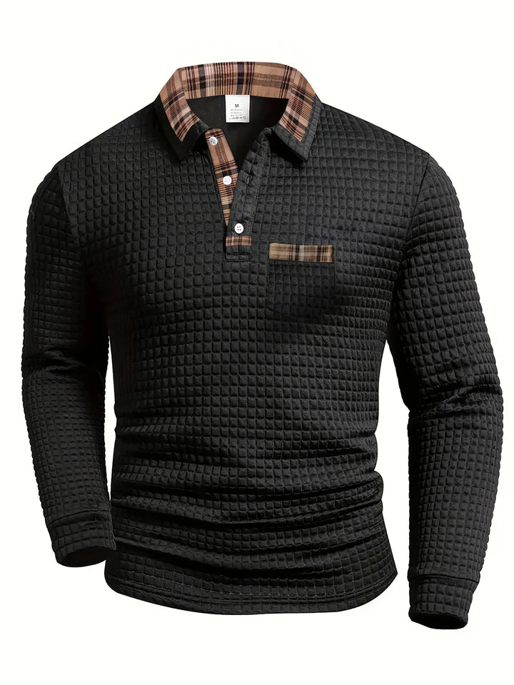 Jerard - Tricou Polo Cu Mâneci Lungi Și Model În Carouri