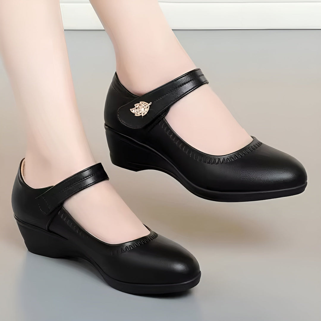 Brenka - Pantofi Eleganți Din Piele Cu Curea