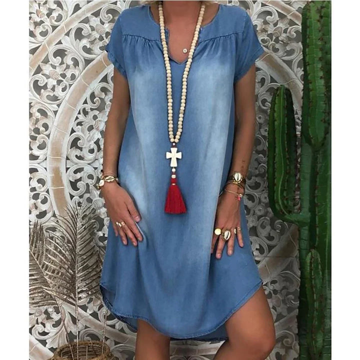Alicja - Rochie Casual Din Denim Pentru Vară