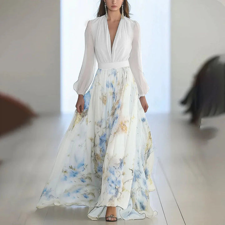Zdravka - Rochie Maxi Cu Imprimeu Floral