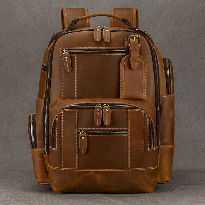 SummitCarry - Rucsac De Călătorie Din Piele De Vacă Vintage