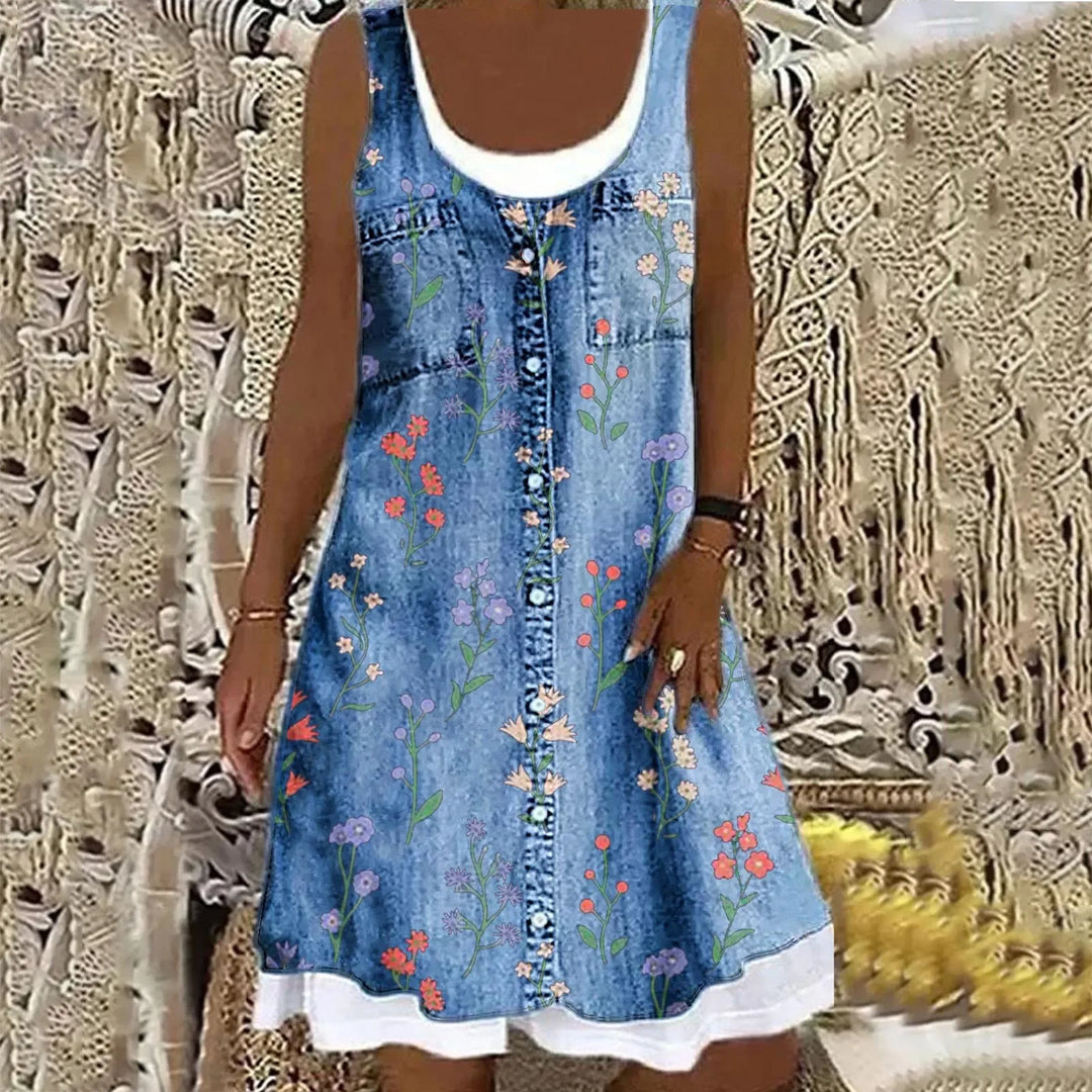 Natasza - Rochie Din Denim Moale și Elegantă