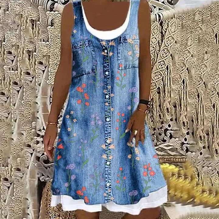 Natasza - Rochie Din Denim Moale și Elegantă