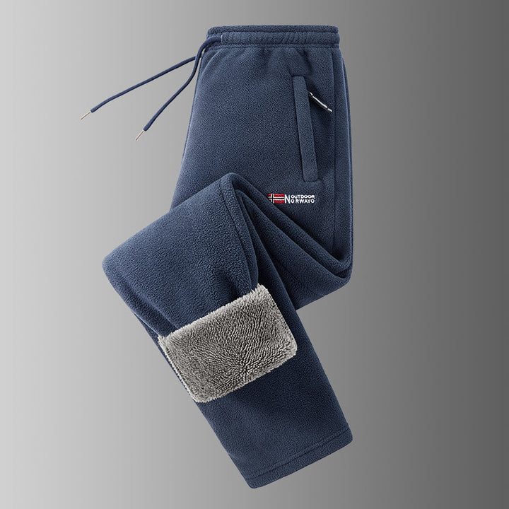 Ingolf - Pantaloni Căptușiți Cu Fleece, Cu Șnur Și Buzunare Cu Fermoar