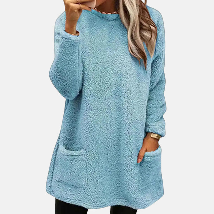 Oriella - Pulover Moale Din Fleece cu Buzunar