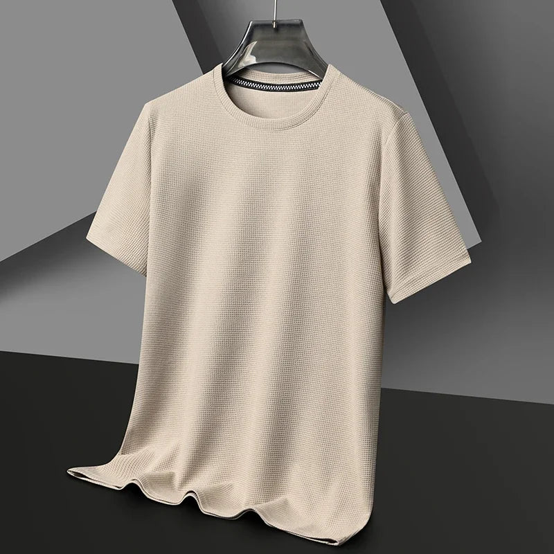 Sajid - Tricou Cu Guler Rotund Și Mâneci Scurte Cu Textură