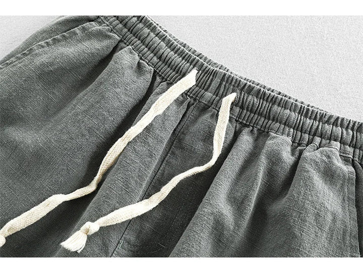 Leo - Pantaloni Scurți Casual Din In