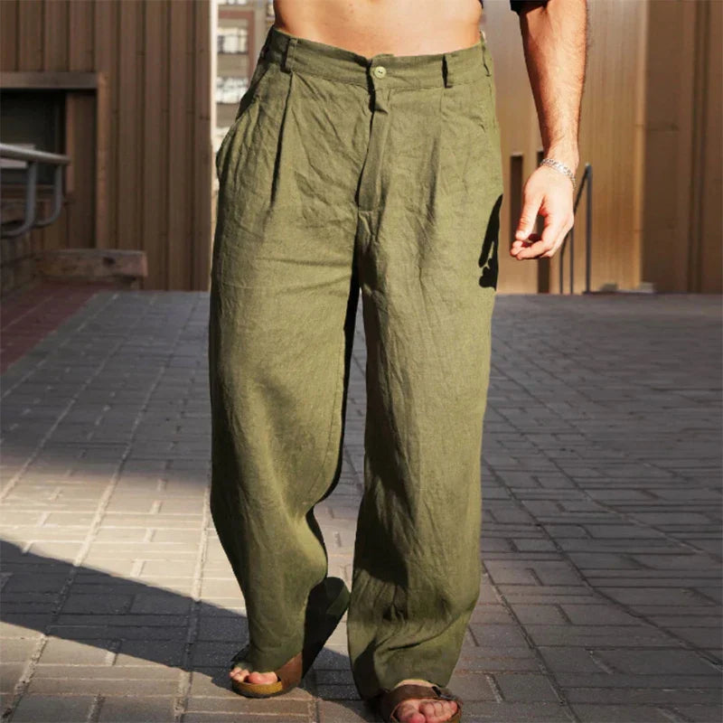 Liping - Pantaloni Largi In Lino