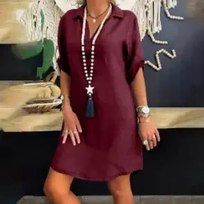 Ankica - Rochie Confortabilă Din In