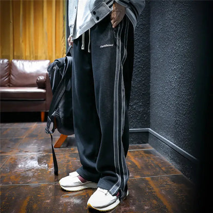Krause - Pantaloni Largi Cu Dungi Laterale