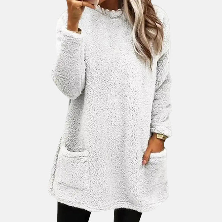Oriella - Pulover Moale Din Fleece cu Buzunar