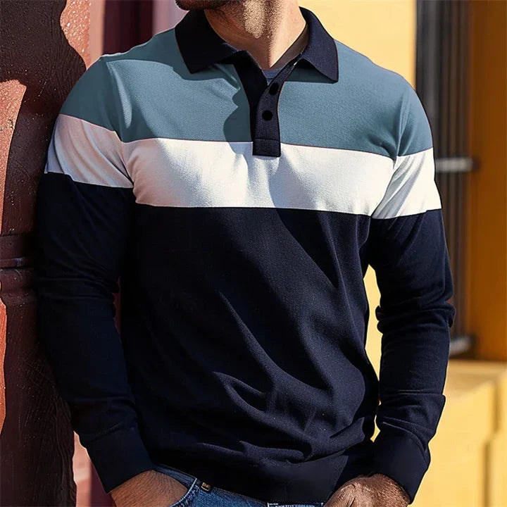 Chousein - Tricou Polo Casual Cu Mânecă Lungă