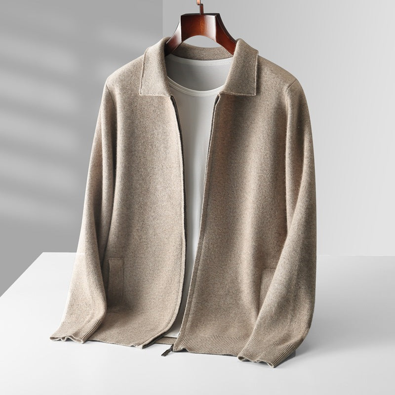 Keelon – Pulover Elegant Din Lână, Cu Fermoar