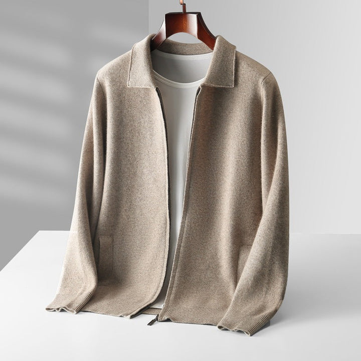 Keelon – Pulover Elegant Din Lână, Cu Fermoar