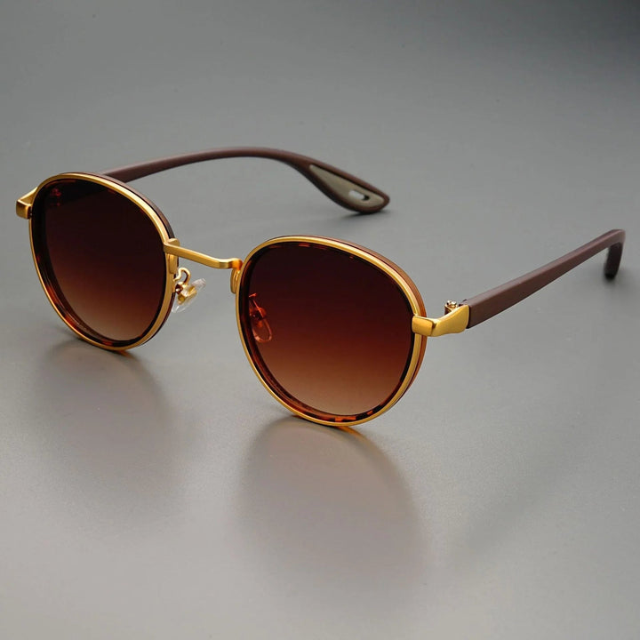 NoirGlow - Ochelari de Soare Circulari Luxe Eclipse