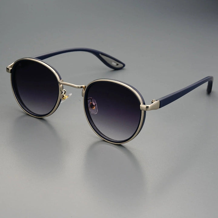 NoirGlow - Ochelari de Soare Circulari Luxe Eclipse