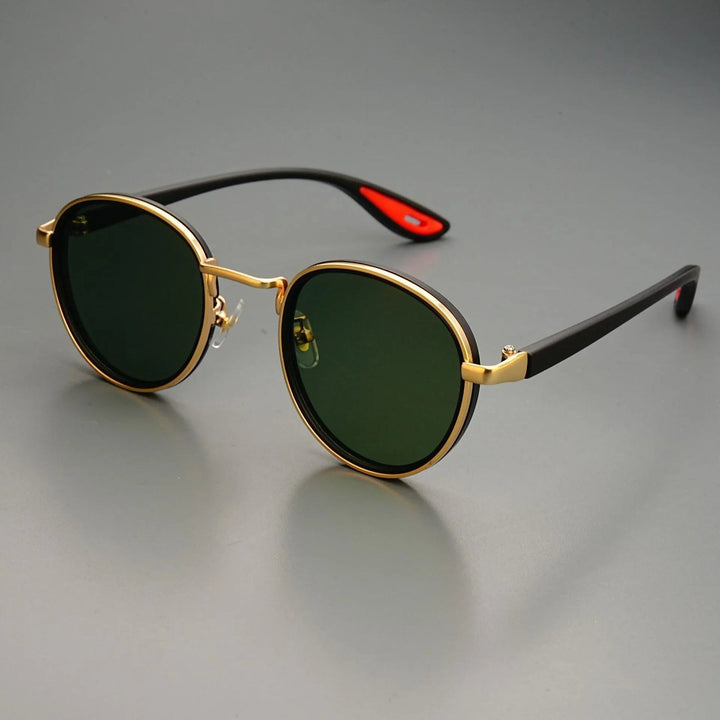 NoirGlow - Ochelari de Soare Circulari Luxe Eclipse