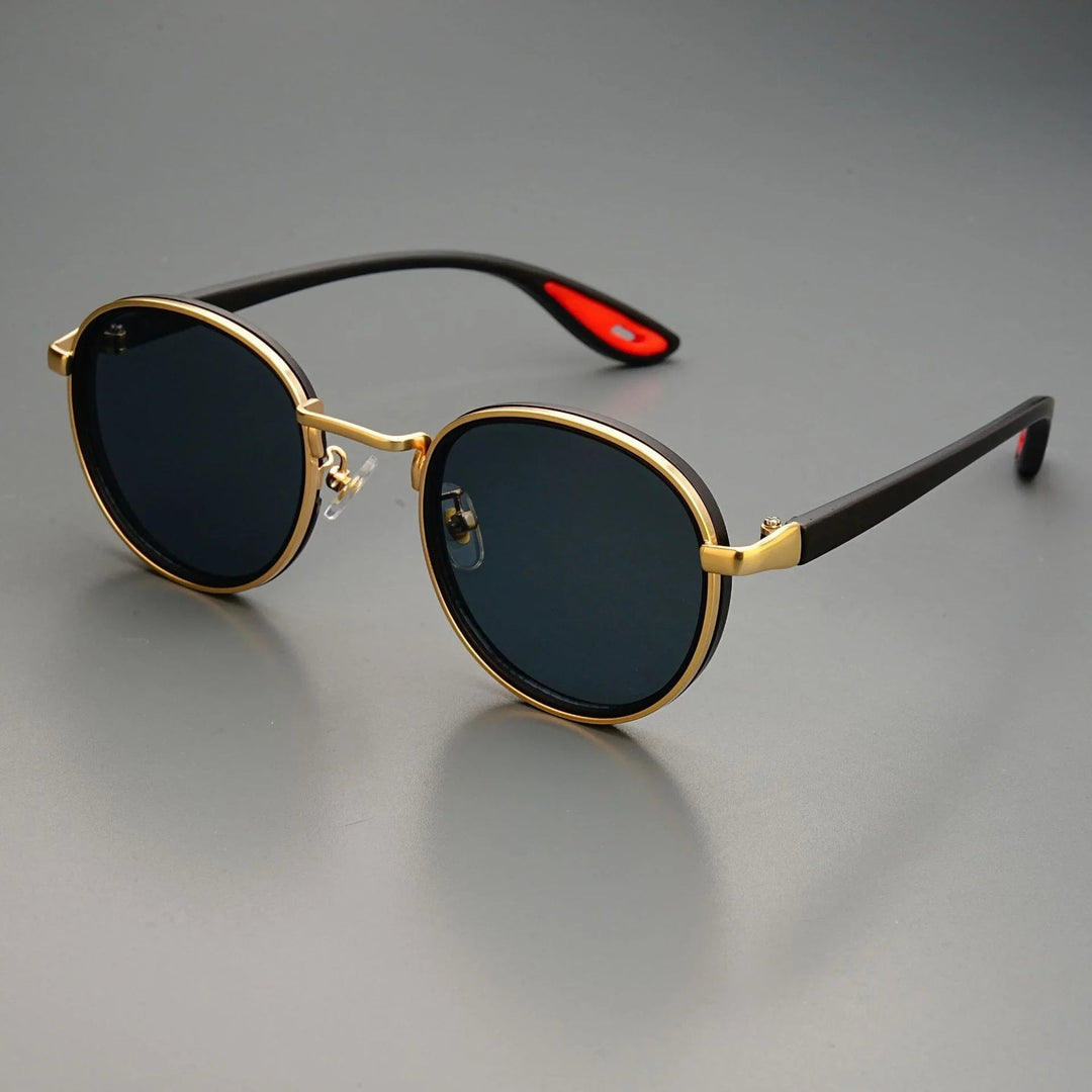 NoirGlow - Ochelari de Soare Circulari Luxe Eclipse