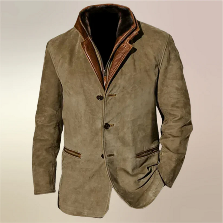 Cesario - Jacheta Casică Din Piele Vintage