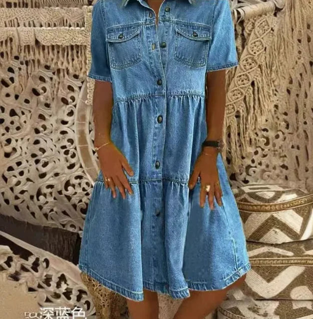 Ludmiła - Rochie Din Denim Boho