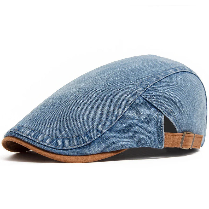 Mullins - Șapcă Plată din Denim | 1+1 Gratis