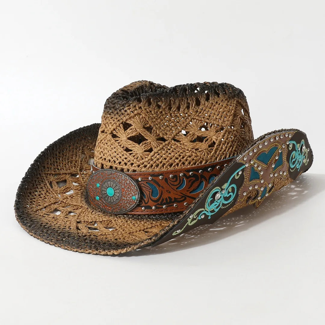 PrairieCrown - Pălărie De Cowboy împletită