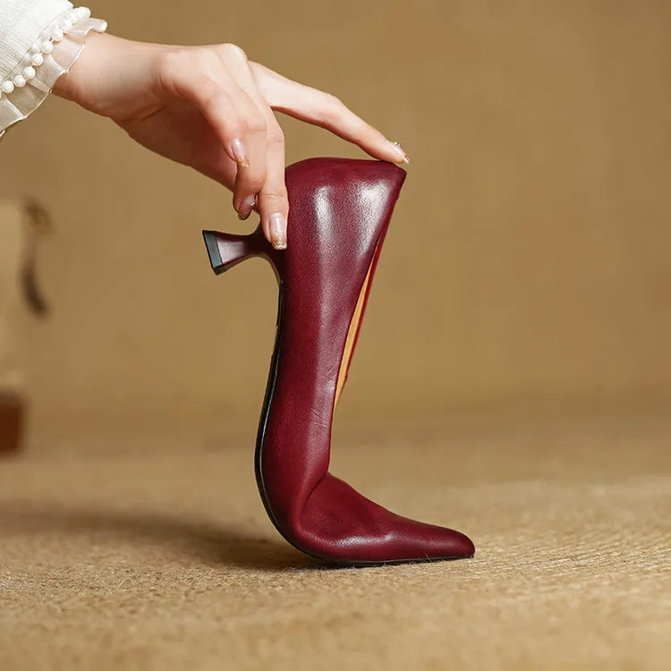 Samra – Pantofi cu Toc Din Piele Naturală